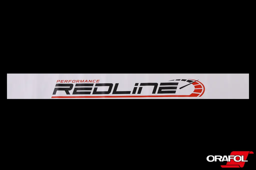 наклейка на лобове скло 17*136см Redline Performance біла 