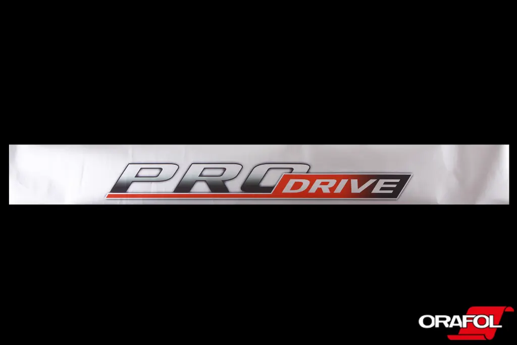 наклейка на лобове скло 17*136см PRO drive срібл. 