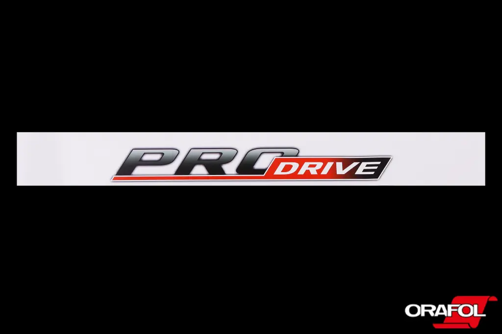 наклейка на лобове скло 17*136см PRO drive біла 