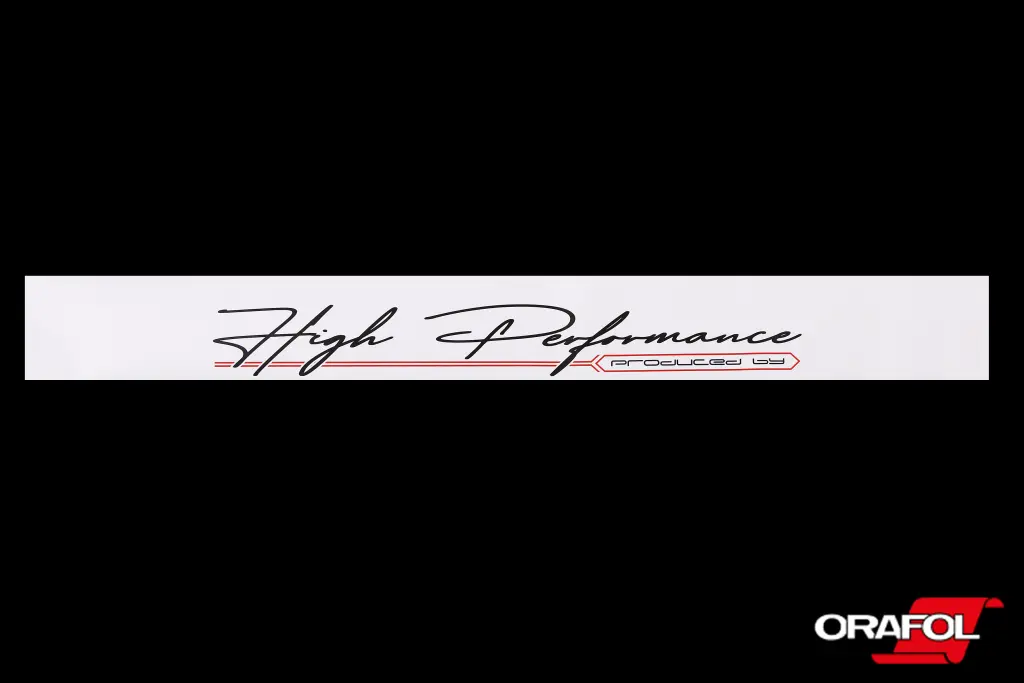 наклейка на лобове скло 17*136см High Perforance біла 