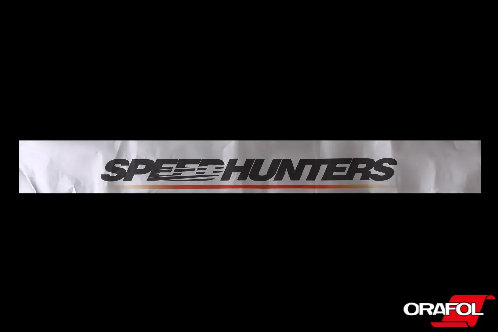 наклейка на лобове скло 17*136см Speed Hunters срібл. 