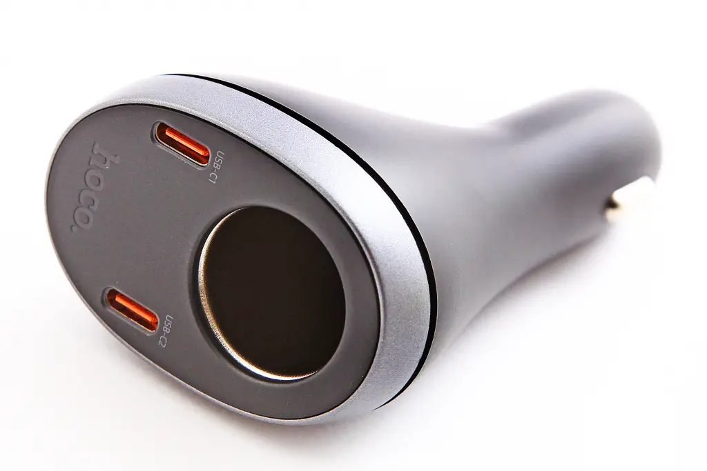 разветвитель в прикуриватель с вольтметром 1-1 + 1USB 3.1A + 2 Type-C 