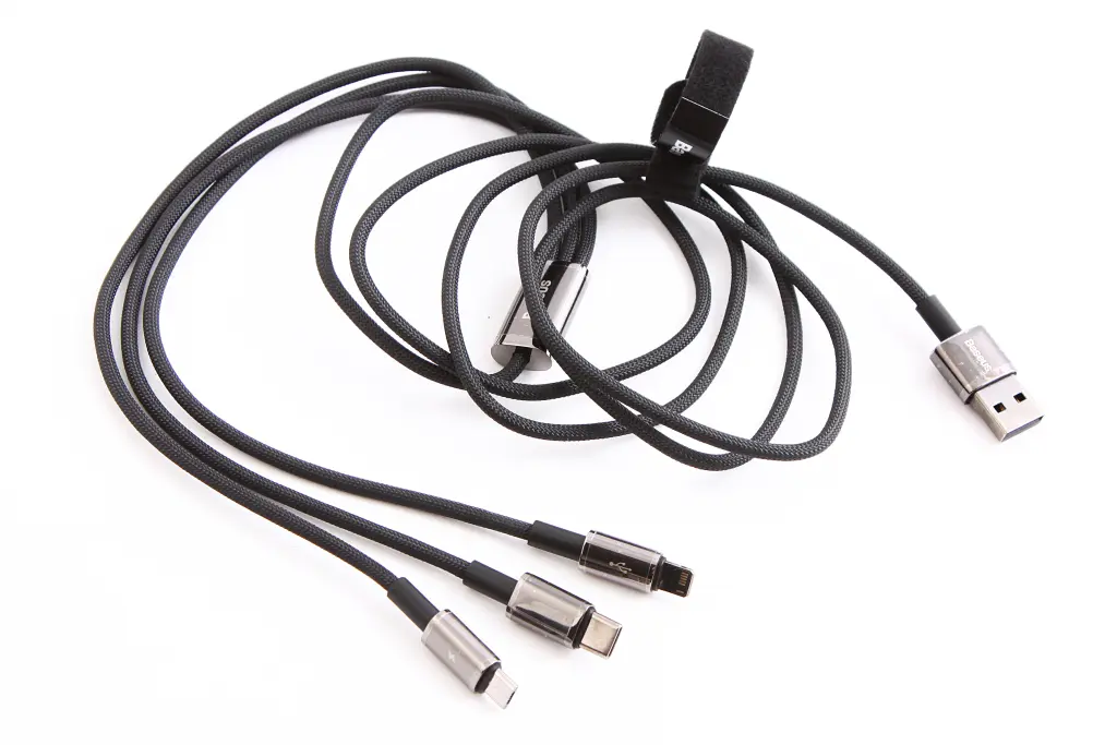 кабель USB - iPhone + microUSB + Type-C 3.5A 1.5м 