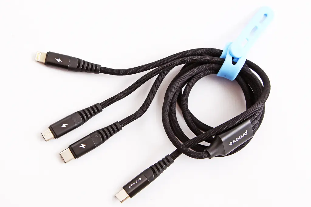 кабель Type-C - iPhone + microUSB + Type-C 3.0A 1.1м 