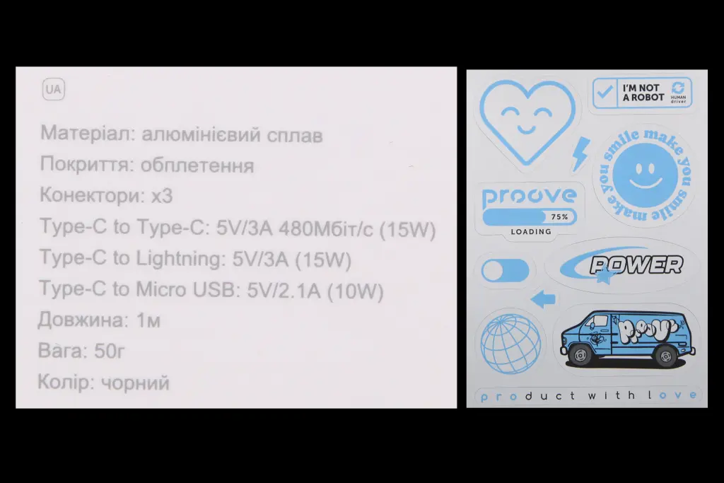 кабель Type-C - iPhone + microUSB + Type-C 3.0A 1.1м 
