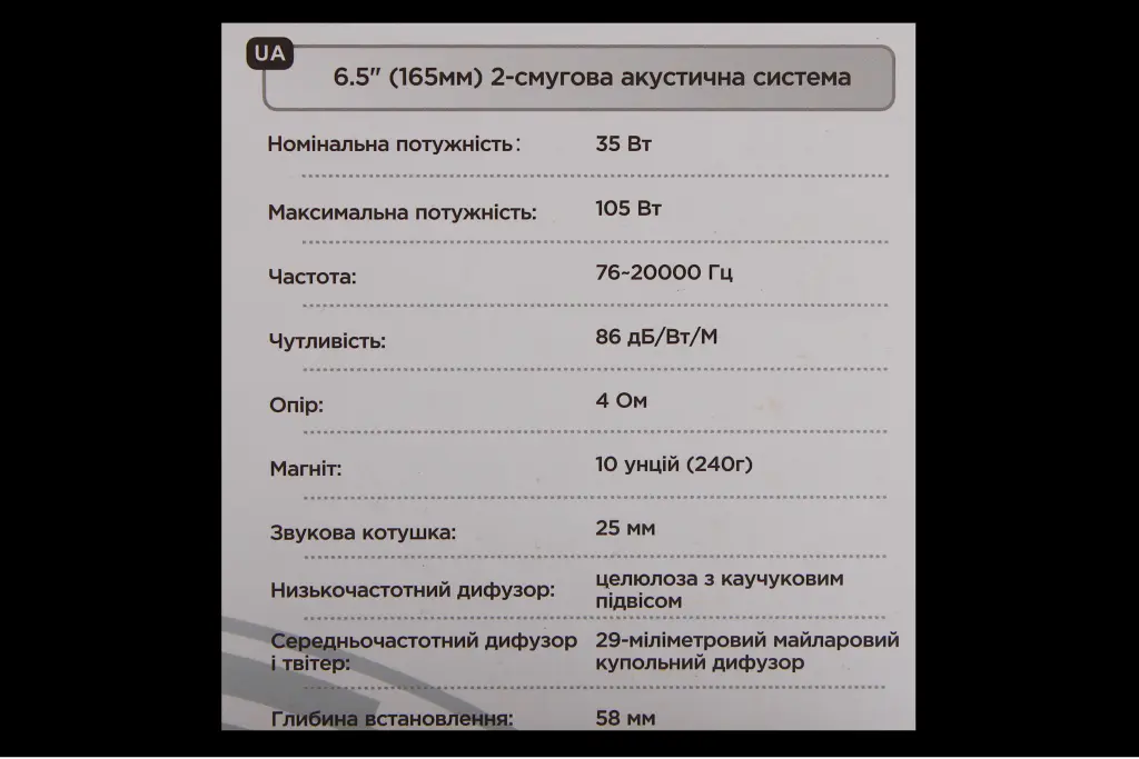 автоколонки 6.5