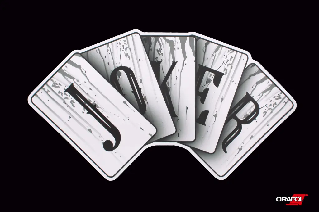наклейка Joker игральные карты 10*22см