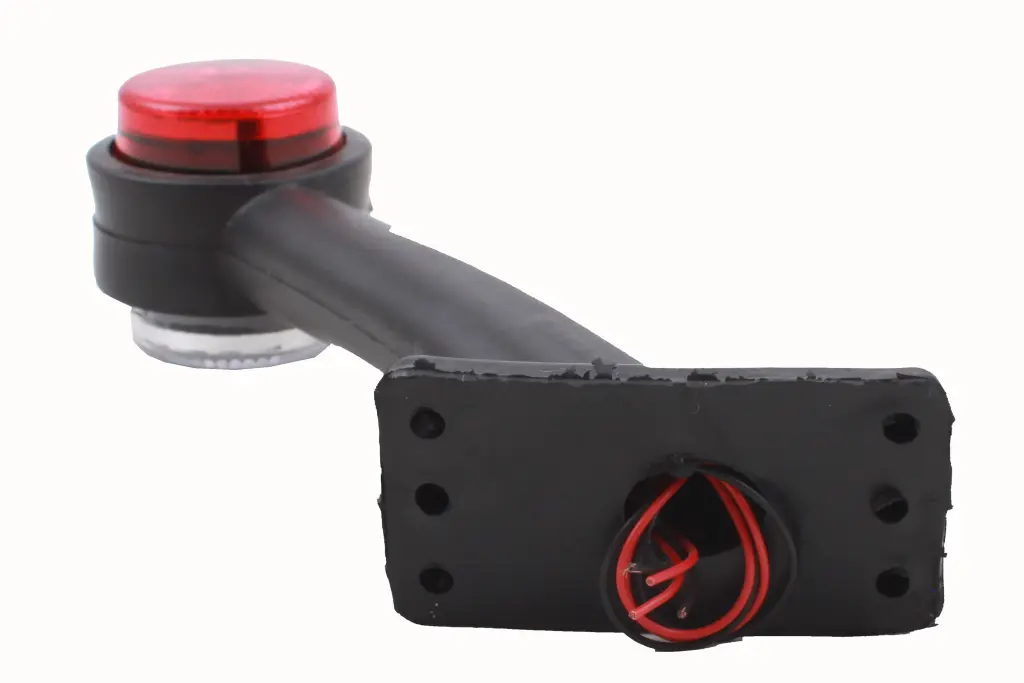 фонарь габаритный боковой косой 19см LED красный/белый